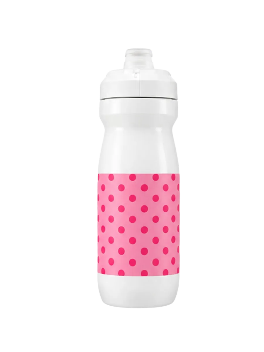 Dotty water bottle with pink polka dot band